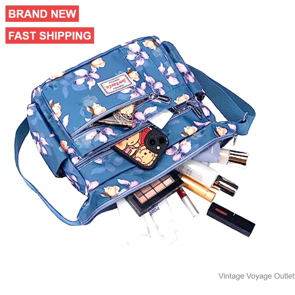 Lightweight Nylon Tote With Multiple Pockets, Adj… - image 4